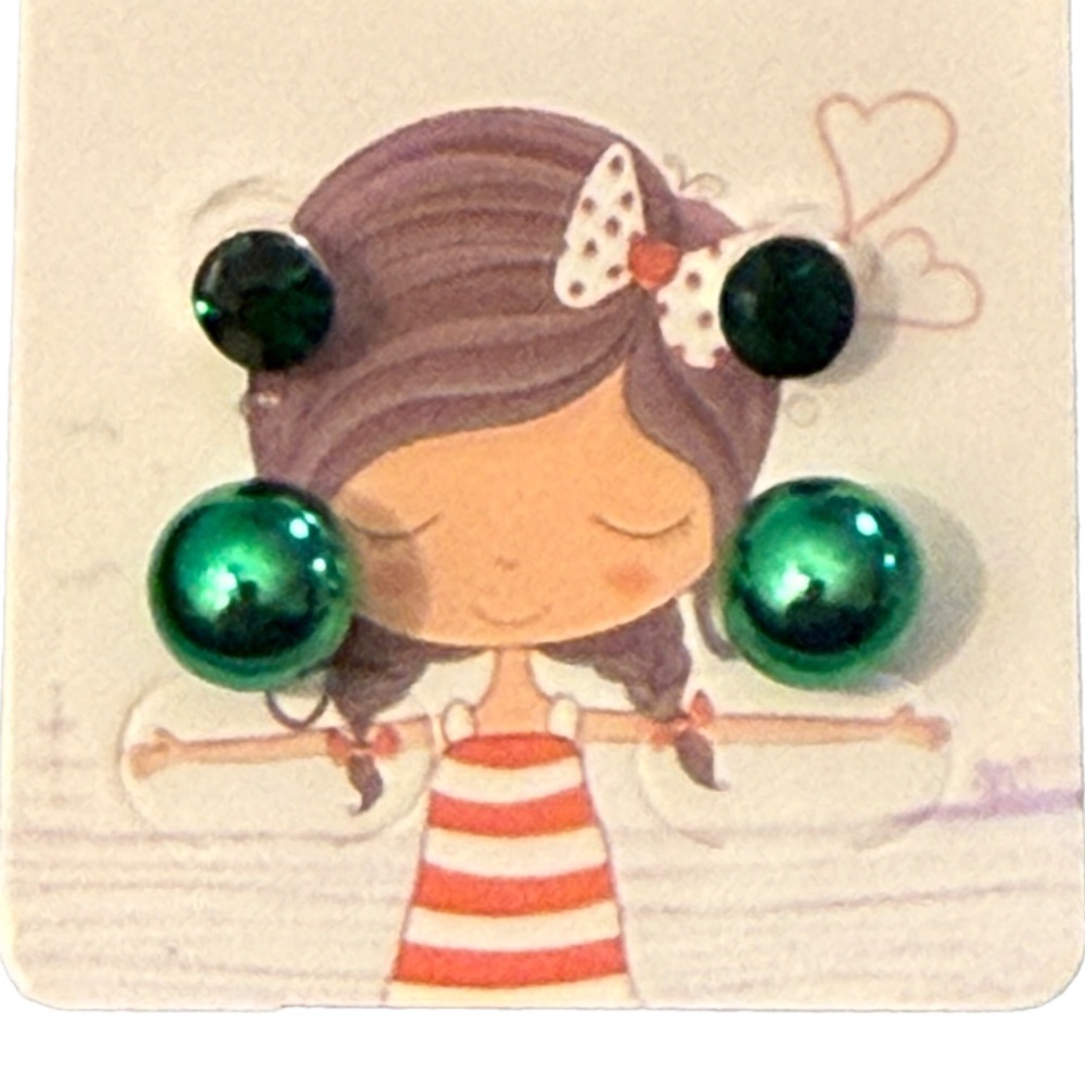 ✨ Double Green Stud Earring Set ✨